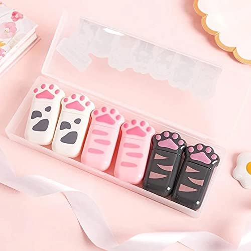 6 Pcs/pack Kawaii Cat Claw Paw Magic Decorative Plastic Correction Tapes Corrector Diary Stationery Office School Supply Gift