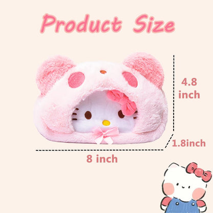 Cute Kawaii Plush Zipper Pencil Case, Used for Office Supplies, Stationery Storage and Cute Anime Cosmetic Bag