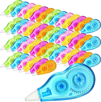 48 Pack Mini Correction Tape for Instant Correction School Office Supplies, 0.2 x 158 Inches(Rainbow)